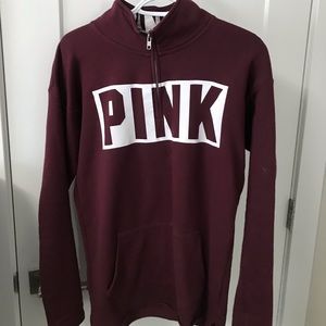 Burgundy Hoodie XS by Pink